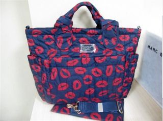 X Large Marc by Marc Jacobs Pretty Nylon Red Lips Eliz A Baby Diaper Bag