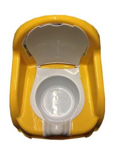 Plastic Child Potty Training Toilet Seat Chair with Removable Potty Lid Yellow