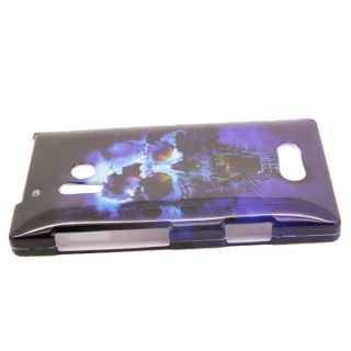 Blue Skull Case for Nokia Lumia 928 Cell Phone Hard Skin Cover