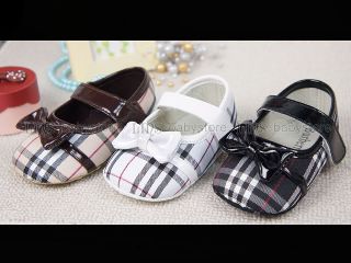 Toddler Baby Girl Classic Checker Mary Jane Shoes UK Size 1 2 3