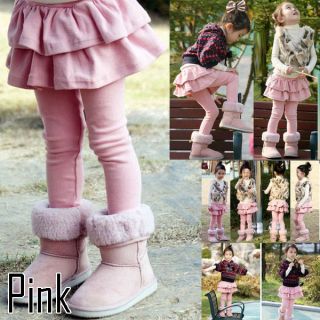 Skirt Baby Kid Girl's Bottom Gift Xmas Ruffle Toddler Leggings with Attached J05