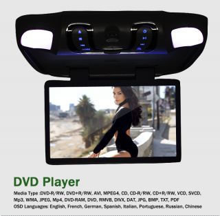 Aussie Grey 15 6" HD LCD Car Roof Mount Flip Down DVD Game Player Disc Handle