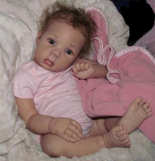 Reborn Big Baby Girl Alasia Sands AA Ethnic Biracial Doll Art Sole 