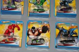 Hot Wheels DC Universe Comics Cars Lot Batman Superman Bane Two Face Flash Joker