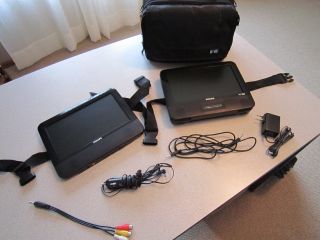 Philips Dual Screen Portable DVD Player 9" with Carrying Case
