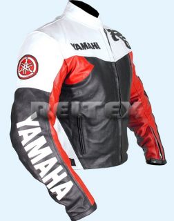 RTX Red Black Classic Yam Ha YZF R6 Genuine Leather Motorcycle motorbike Jacket