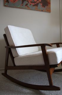 Vtg Mid Century Danish Modern Larsen Selig Style Walnut Lounge Chair