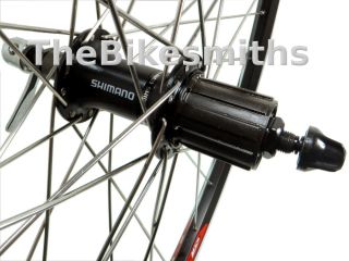 Shimano MACH1 MX 26" Black Doublewall Cassette Rear Wheel Mountain Bike DT Spoke
