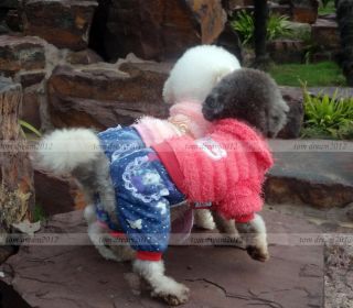 Autumn Winter Plush Dog Clothing Coats Cotton Warm Dog Jacket Sweater Clothes