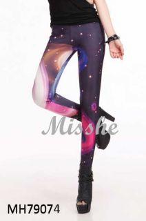2012 Winter New Fashion Eye Catching Galaxy Pattern Leggings One Size Fits 8 12