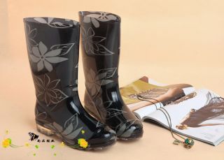 New Lady Tall Waterproof Shoes Water Shoes Rain Boots Personalized Rain Shoes
