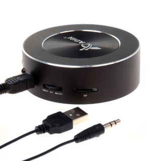 Adin 360° Vibration Resonance Remote Portable Mini Speaker USB SD Slot FM Radio
