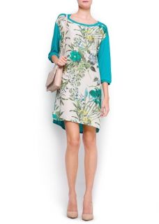 New Autumn Dress Flower Grass Printting Dress Europe Style Skirt Dress