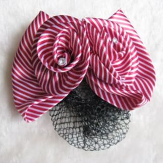 3x Mix Color Career Office Women Bow Hair Clips Barrette Snood Net Bun Cover NEW