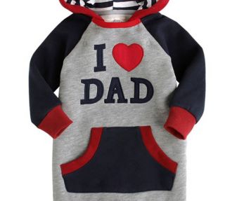 Baby Boys Girls Hoodies Tracksuit Cotton Romper Jumper I Love Mom and Dad