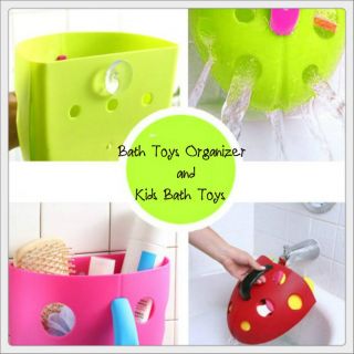 New Super Scoop Bath Toy Organizer Toddler Baby Kid Bath Tub Toys Storage Bin