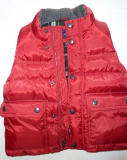 TT Baby Gap Boys Red Puffer Vest Size 4T Great for Fall Winter