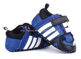 Baby Boy Blue Mesh Soft Sole Crib Shoes Sport Sneakers Size Newborn to 18 Months