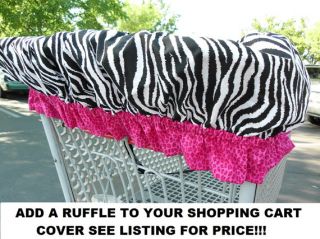 Zebra Hot Pink Leopard Shopping Cart Cover High Chair Cover
