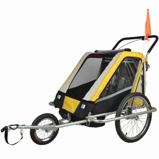 2 in 1 Double Baby Child Bicycle Bike Trailer Jogger Children Jogging Stroller