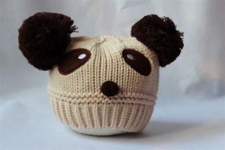 Cute Colorful Baby Child Crochet Knit Panda Beanie Hat Girl Boy New Gift 1 4Year