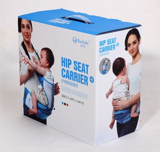 New in Box Blue Hot Baby Carrier Toddler Backpack Hip Seat Carrier 3 38 Months