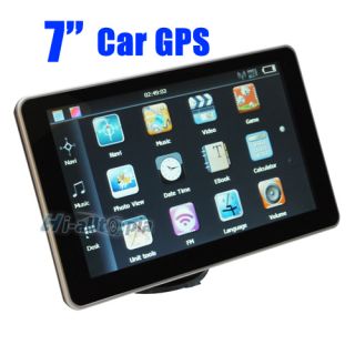 7"HD Touch Screen FM Game Car GPS Navigator Bluetooth MTK710 TF Card