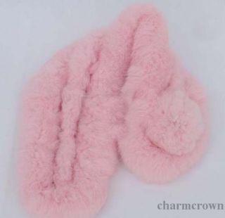 New Women Lady Rabbit Fur Collar Neck Warmer Wrap Soft Warm Scarf Shawl 7 Colors