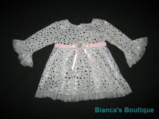 New "Silver Pink Sparkle" Pants Girls Clothes 12M Fall Winter Boutique Baby