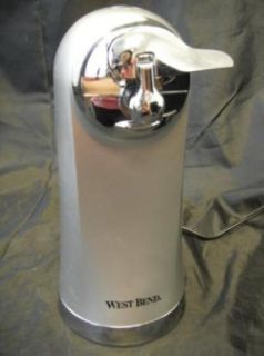 West Bend 77203 Metallic Silver Electric Can Opener with Bottle Opener as Is