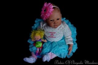 Chrysalis Realistic Reborn Big Baby Doll Glass Eyes Beautiful Hair 