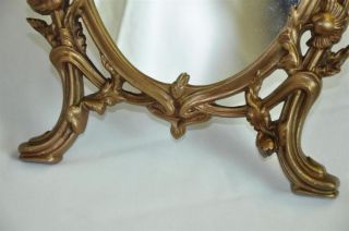 RARE Antique Art Nouveau Bronze Decorative Mirror Picture Frame C 1910'S