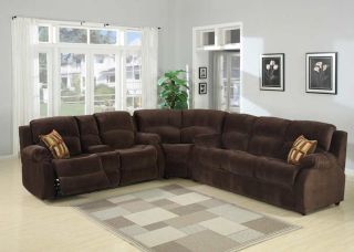 4pc Traditional Modern Sectional Recliner Fabric Sofa Bed Set AC Tra S1