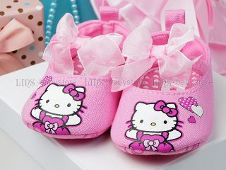 New Toddler Baby Girl PIK Hello Kitty Mary Jane Shoes Size US 1 A846