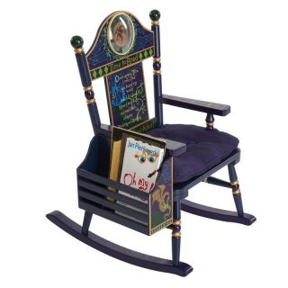Youth Black Blue Windsor Rocking Chair