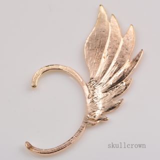 New Gothic Punk Engraved Angel Wing Ear Wrap Cuff Earring Accessories 2 Colors