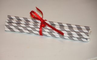 24 Gray White Striped Paper Straw Boys Girls Birthday Party Supplies Decoration