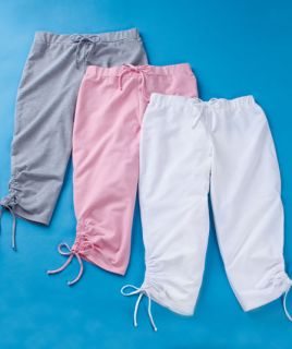 Set of 3 Knit Capris Pants Shorts XL 18 20 Great for Workout Gym Lounge Wear