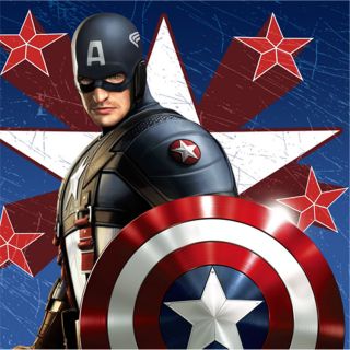 Captain America Stickers Tattoos 32 Plates Napkins 16 Cups Bags Blowouts Masks