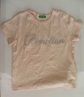 United Colors Benetton Girl Toddler T Shirt Pink Silver