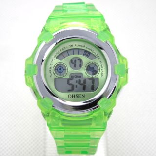 Green OHSEN Children Boy Girl Sport Digital New Watches