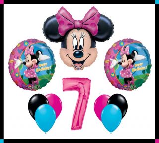 Disney Minnie Mouse Clubhouse "7" Happy Birthday Balloon Set Party Decoration