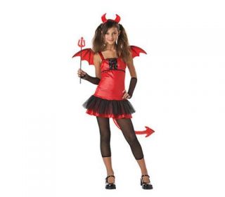 Red Devil Angel Girls Child Tween Halloween Costume L