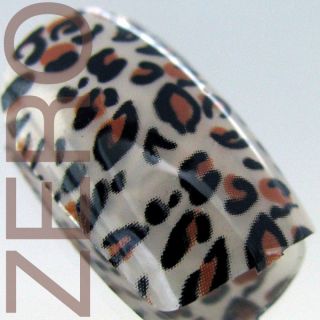 24 Black Brown Leopard Design Acrylic Full Nail Tips