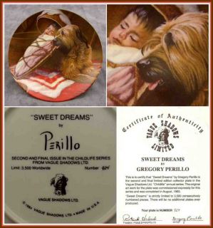Sweet Dreams Gregory Perillo Native American Childlife Series Collector Plate