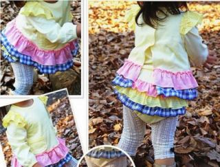 Girls Baby Clothing Ruffle Top Pants T Shirt S0 3Y 3 Piece Sets Outfits Lovely