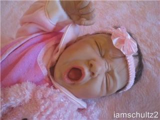 Paradise Galleries Linda Spahic Lifelike Yawning Newborn Baby Doll Reborn Play