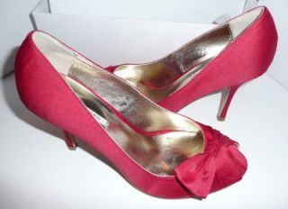Tony Bianco New Scarlett Red Silk Satin LDS Shoes SZ5