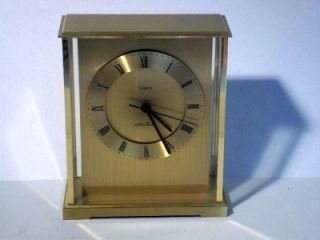 Vintage Seth Thomas Dedication Brass Glass Carriage Clock No 162C Quartz