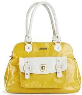 2013 Timi Leslie Faux Leather Convertible Baby Diaper Bag Sophia Yellow White